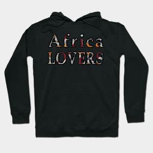 Africa Lovers in wax fabric Hoodie